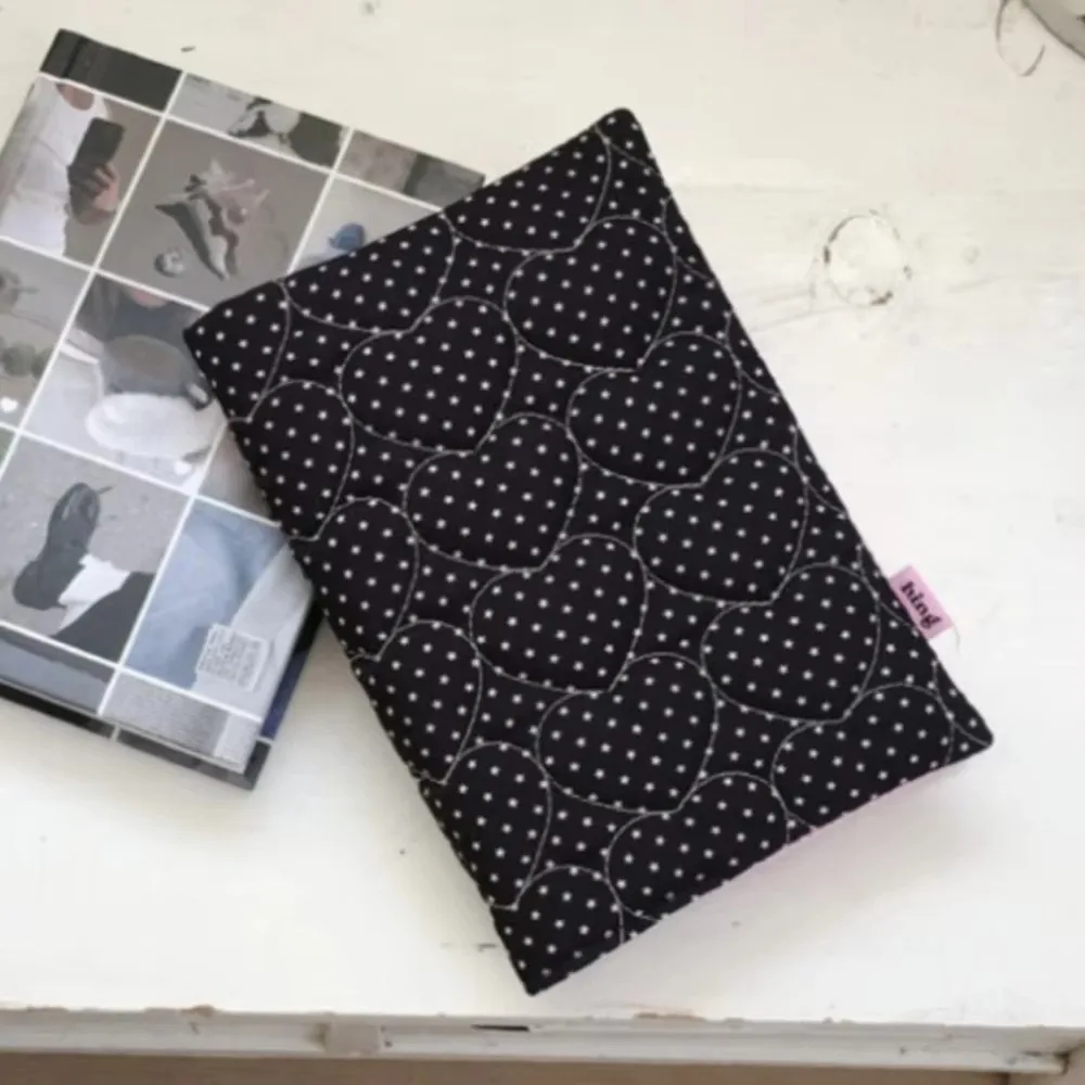Quilted Cotton A5 Book Cover Dopamine Polka Dot Pattern Bookcase Protector Washable Hand Account Book Cover Students Stationery