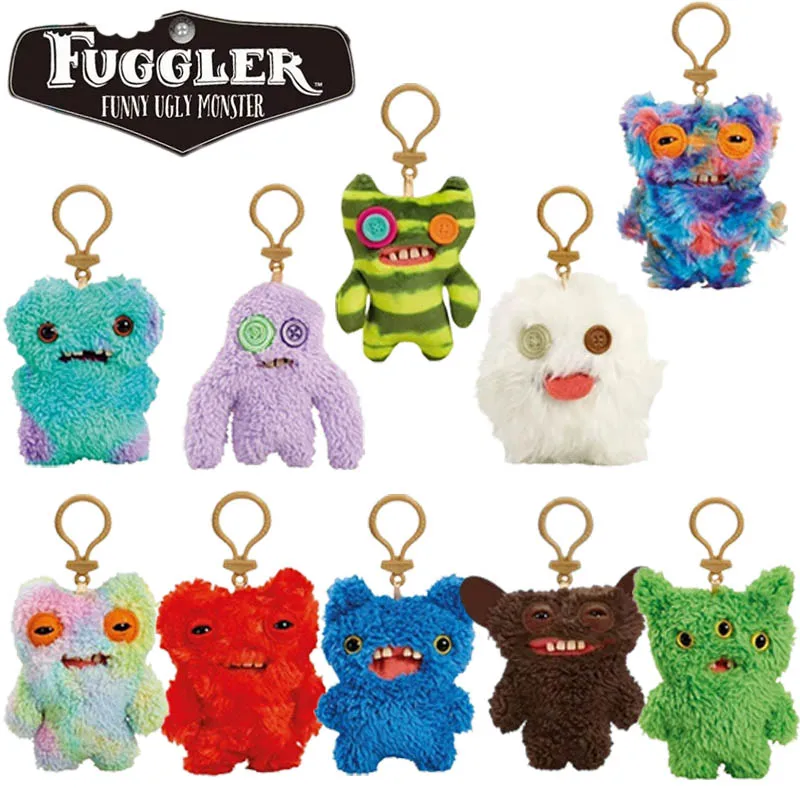 

Плюшевые игрушки-монстры Fuggler Funny Ugly Monster в слепых коробках, брелоки, мягкие подвески, подарок
