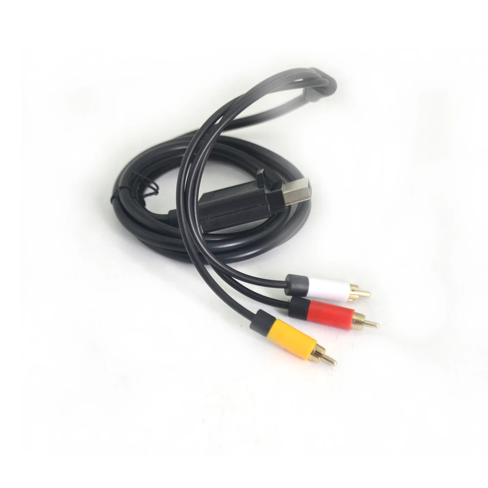 1.8M/6FT Audio Video AV cable  for Xbox 360 Slim  3RCA Video Composite Cable for Xbox 360 Slim