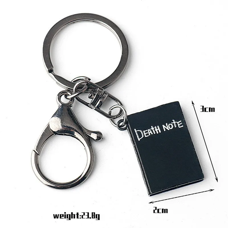Anime Death Note Keychain Double Sided Black Note Book Pendant Key Chain for Women Men Choker Jewelry Gift - view 4