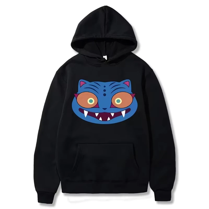 

2025 Autumn/winter Derpy Tiger printed hooded sweatshirt Loose and casual sportswear for men and women