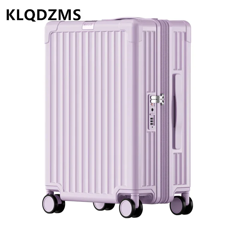 Klqdzms 20 "24-Zoll-Handgepäck erweiterbar kleine Boarding Box Mädchen Reiß verschluss Trolley Fall USB-Aufladung Handheld Reisekoffer