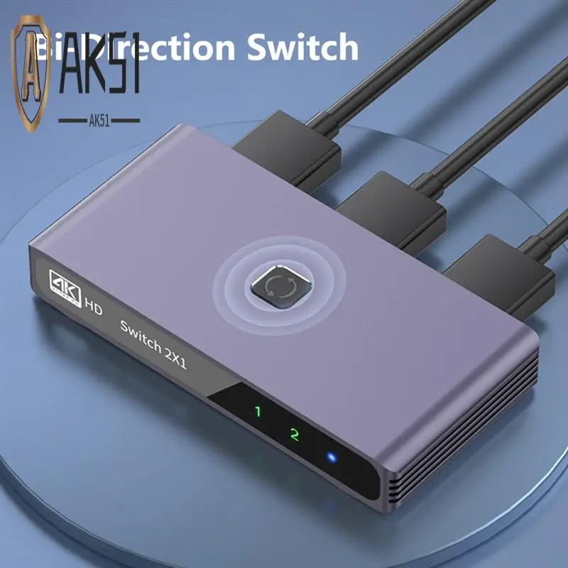

AK51-Video -Compatible Splitter 4K 60Hz Bi-Direction KVM Switch For PS5/4 TV Box Projector Computer