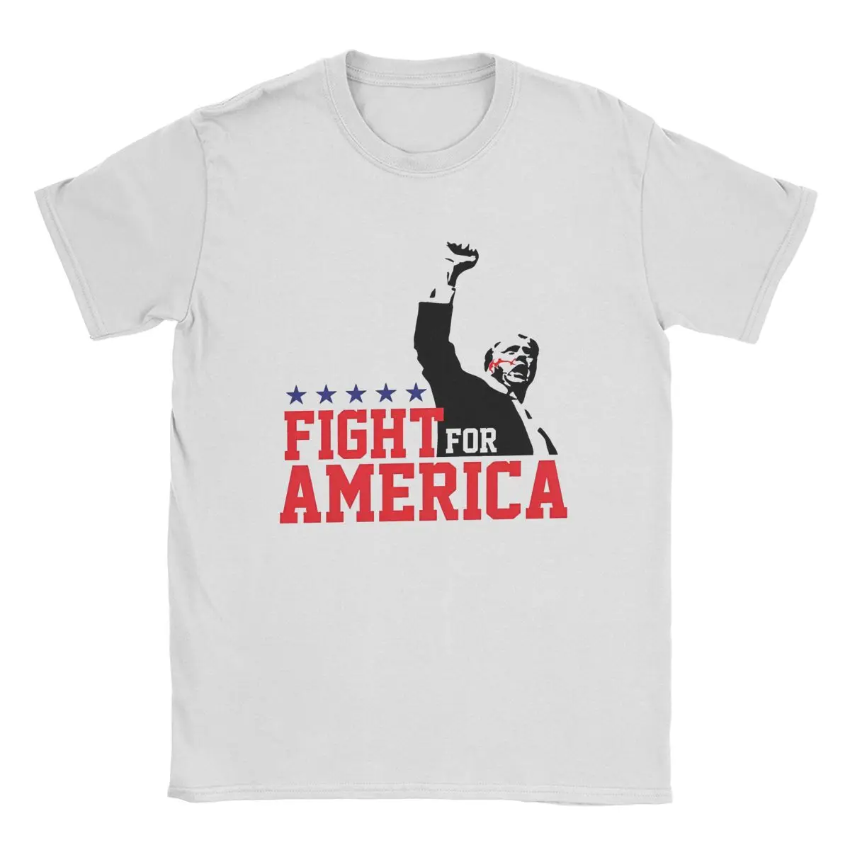 Men's Trump Fight 2024 Trump Shooting T Shirt Trump Assasination 2024 Cotton Clothes Funny Short Sleeve O Neck Tees Printed