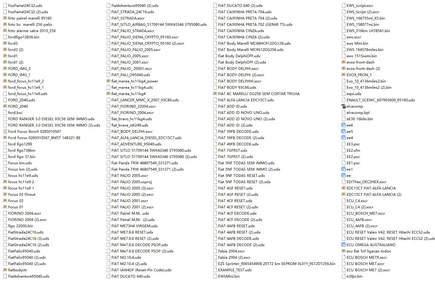 Banco de dados de coleta de arquivos de script do programador UPA cerca de 581 MB