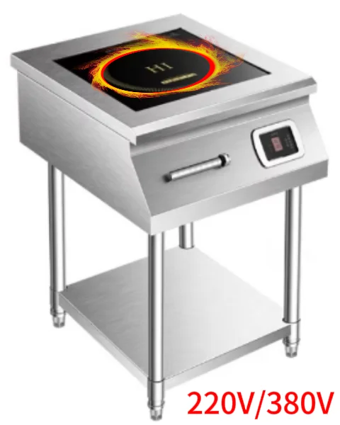

Лучшая новая отдельно стоящая одиночная конфорка 220 В/380 В 8000 Вт, коммерческая индукционная варочная панель, корпус из нержавеющей стали, кухонное оборудование