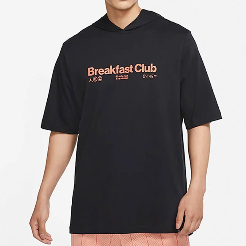 

Оригинальная мужская спортивная рубашка Nike JORDAN DRI-FIT с капюшоном и короткими рукавами DQ7383-010