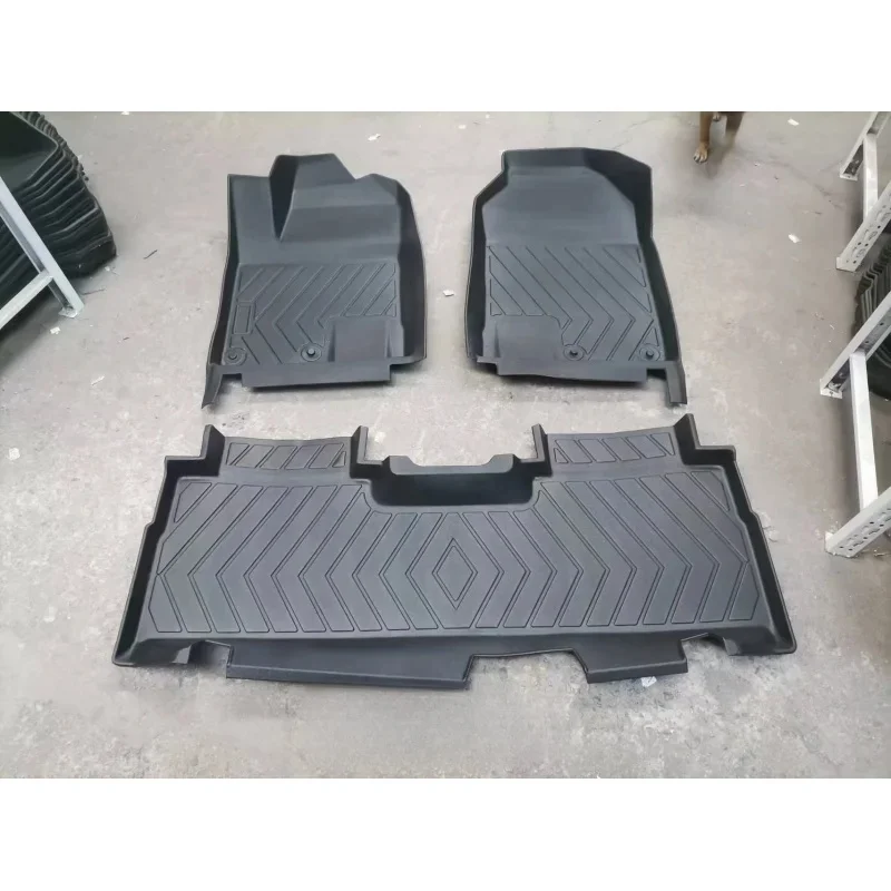 Premium Custom TPE Car Floor Mats 10mm Thick Full Set With Logo Anti‑Slip Waterproof Auto Interior Protector Accessories