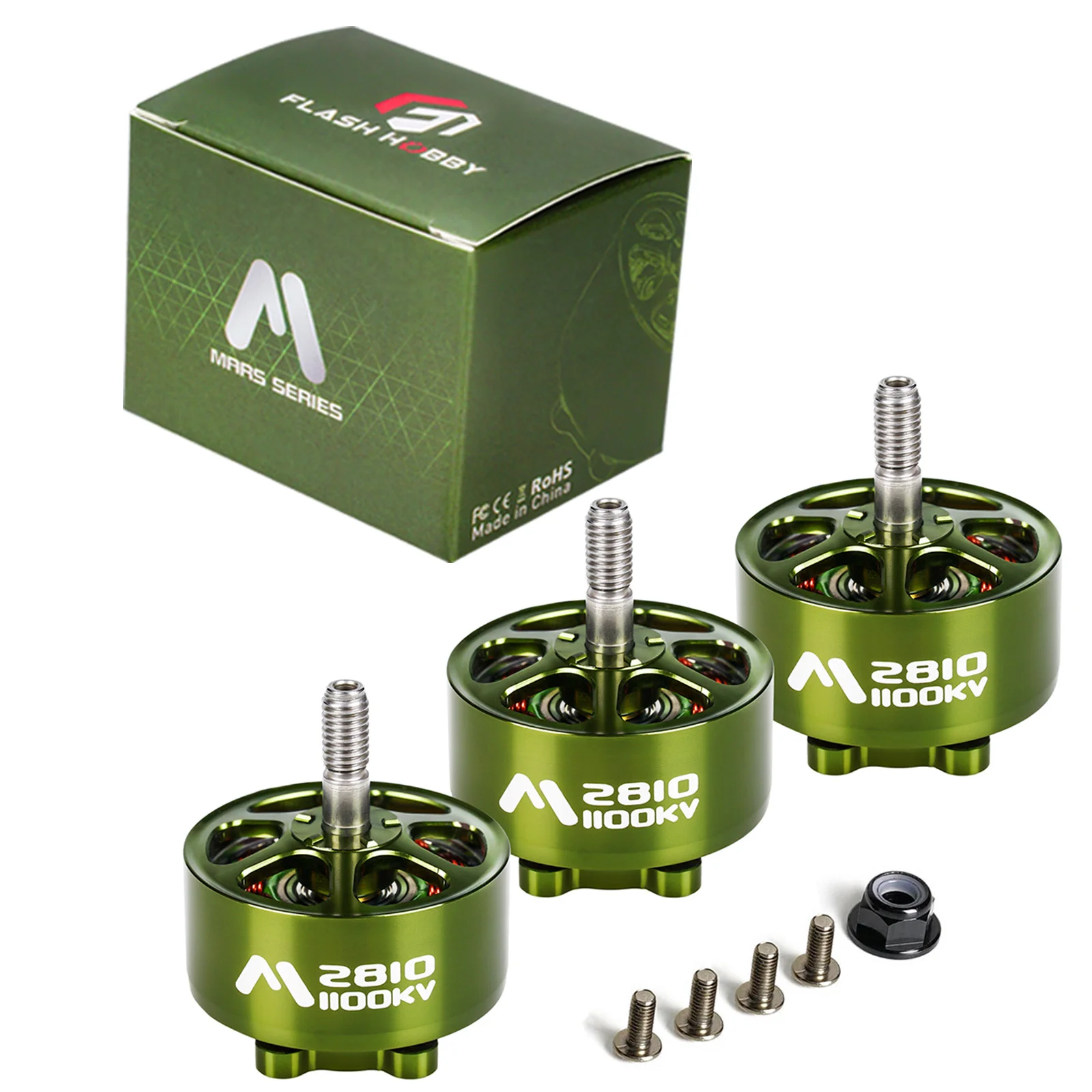 

4 шт. FLASHHOBBY Mars M2810 1100KV бесщеточный двигатель LiPo 3-6S для FPV фристайл дальнего действия DIY Запчасти