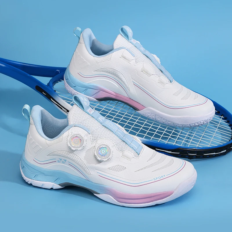 

Professional Badminton Shoes For Mens womens Quick Lacing Table Tennis Shoe Unisex Shockproof Indoor Sports Shoes
