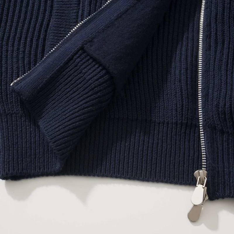 Men's Zipper Knitwear Stand Collar Casual Spor Open Cardigan Sweater Cotton Blend Comfortable Soft Fabric Autumn Winter Sle