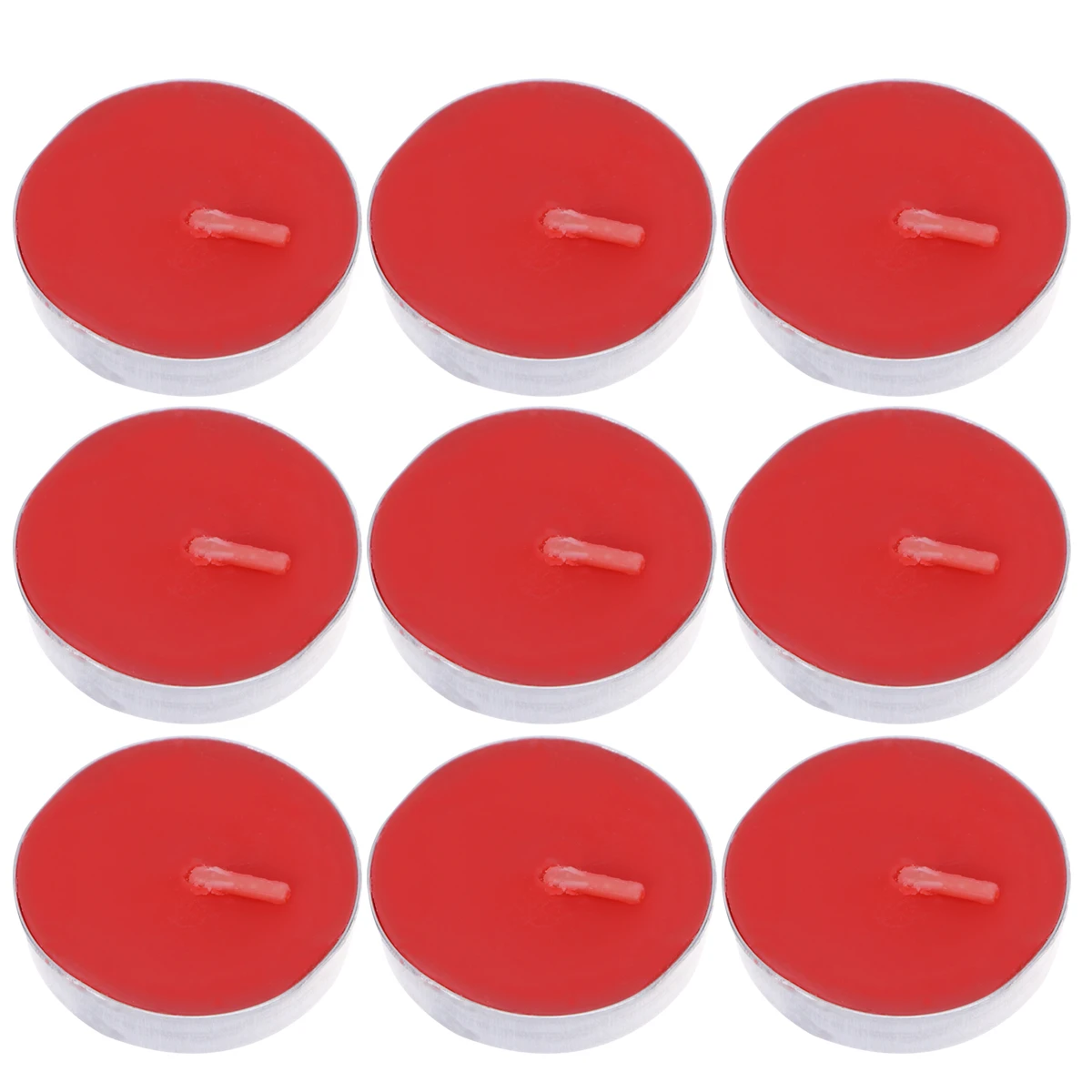 

50pcs Smokeless Wax Tea Lights Unscented Candles Romantic Home Decor Garden Party Anniversary Lighting Solution