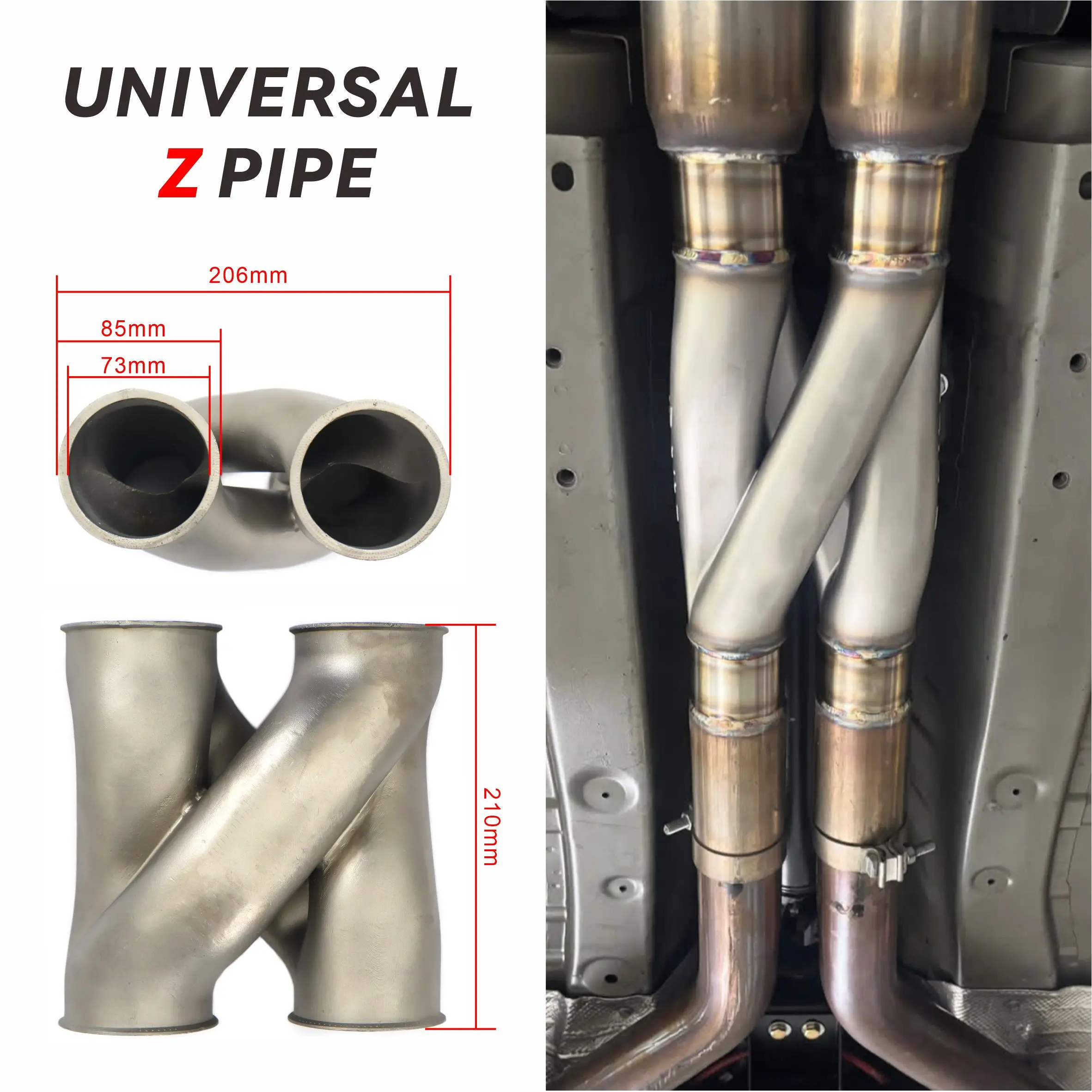 

HMD Exclusive Customization SUS304 Car Accessories for Universal Z Pipe