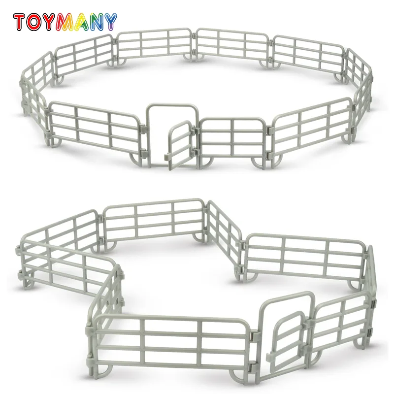 

20Pcs Simulation Corral Fencing Panel Playset Animals Model Toy Mini Figures Dolls Action Figurines Toys for Children Set Gift