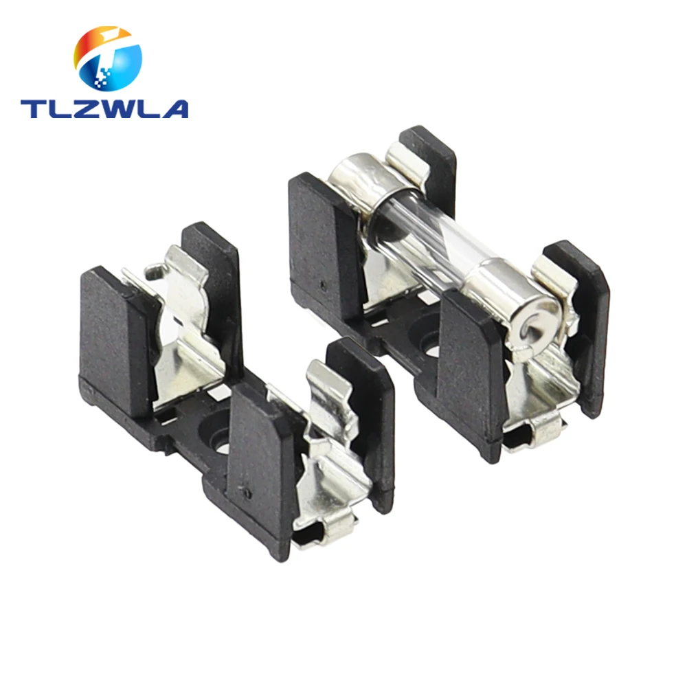 5PCS 5X20MM Fuse Holder 10A250V SMT SMD PCB Panel Mounting High Temperature Resistance Fuse Boxes