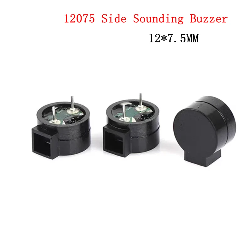 10PCS Side Sounding Buzzer 12075 Passive Buzzer 12x7.5MM Mini Piezo Buzzers For DIY Electronic