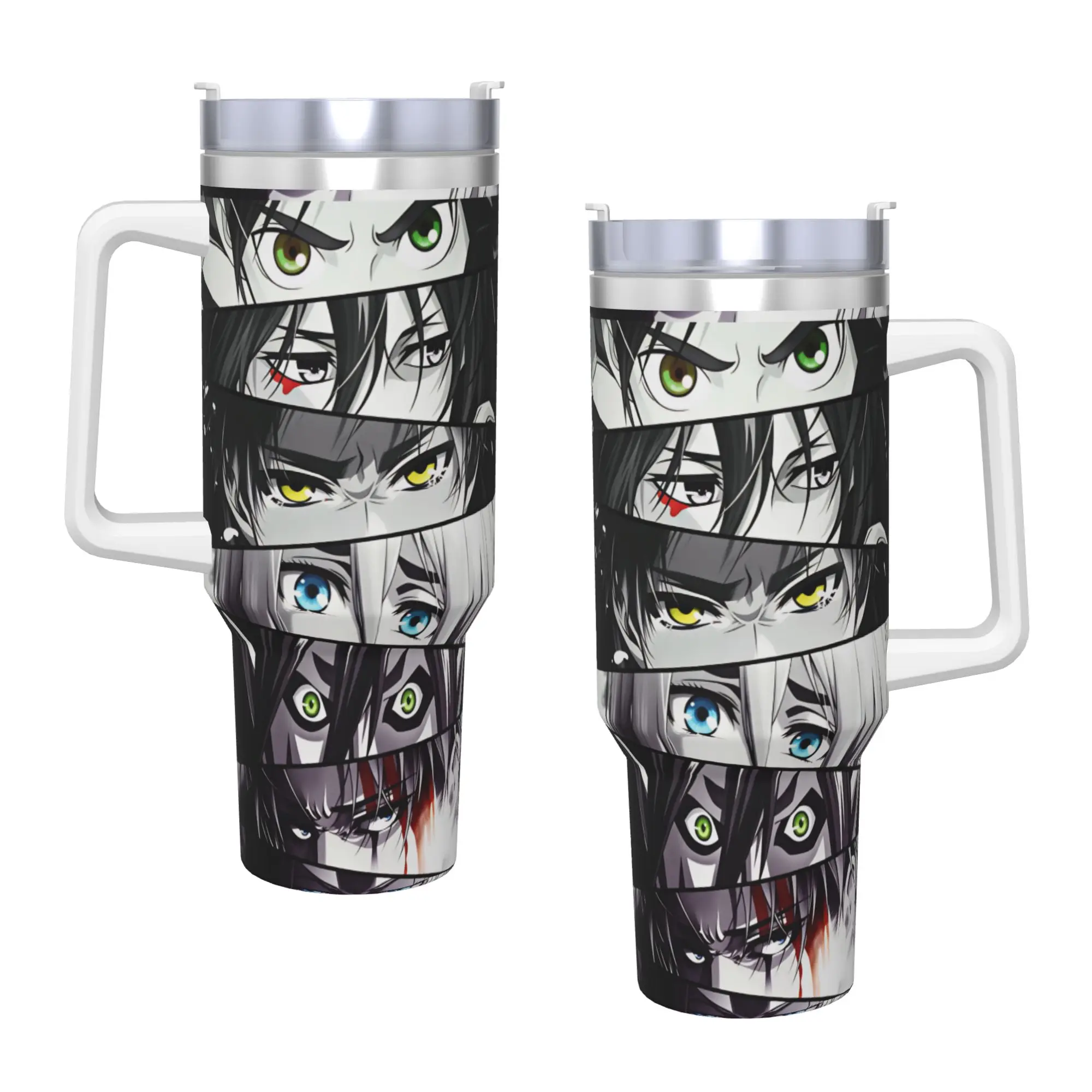 Stainless Steel Tumbler Attack On Titan Thermal Mug  Portable Cold and Hot Car Mugs Travelist Printed Water Bottle