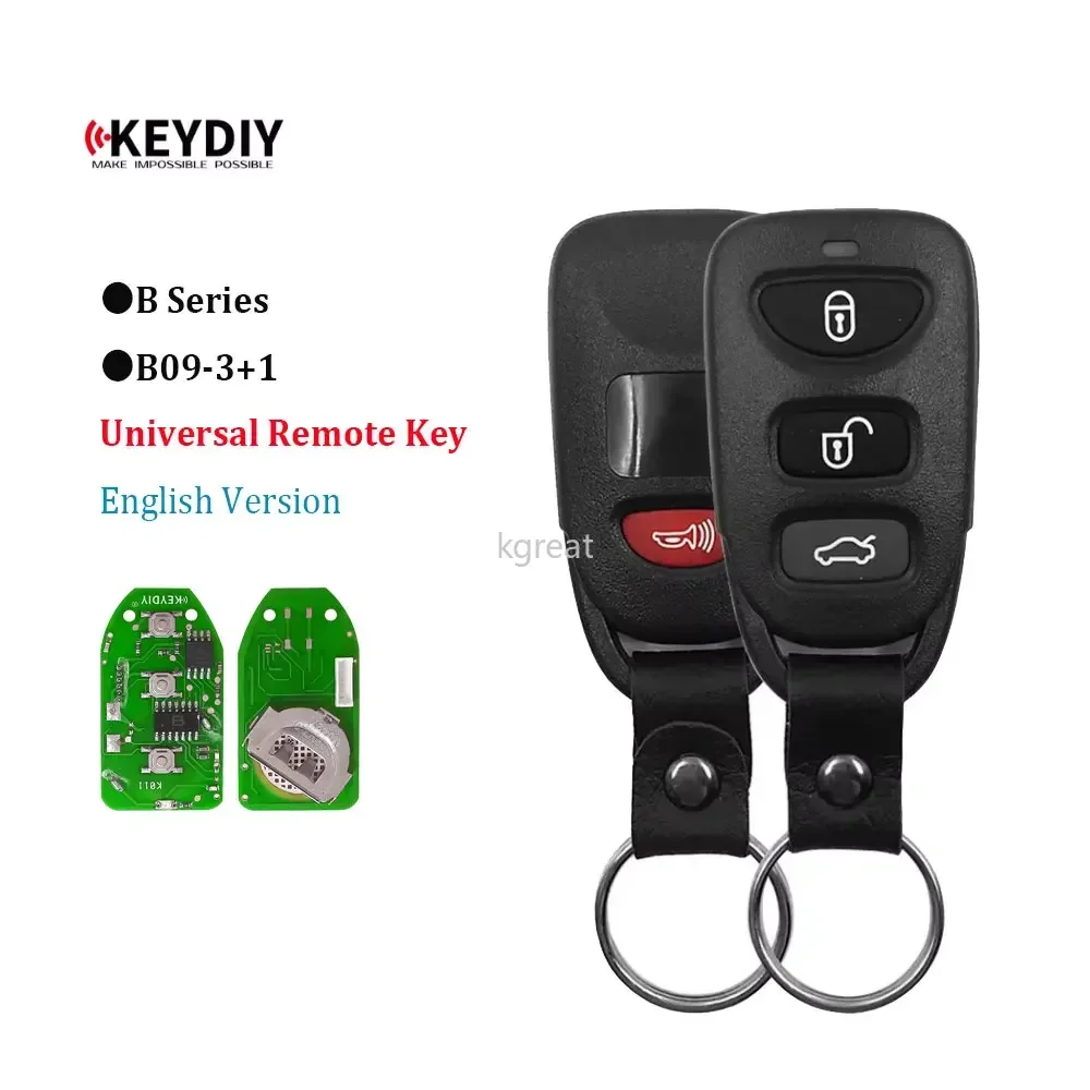 

5PCS KEYDIY KD B09-3 B09-3+1 Universal Remote Key for Hyundai Style Car Remote Key for KD900 KD900+URG200 KD-X2 Key Programmer