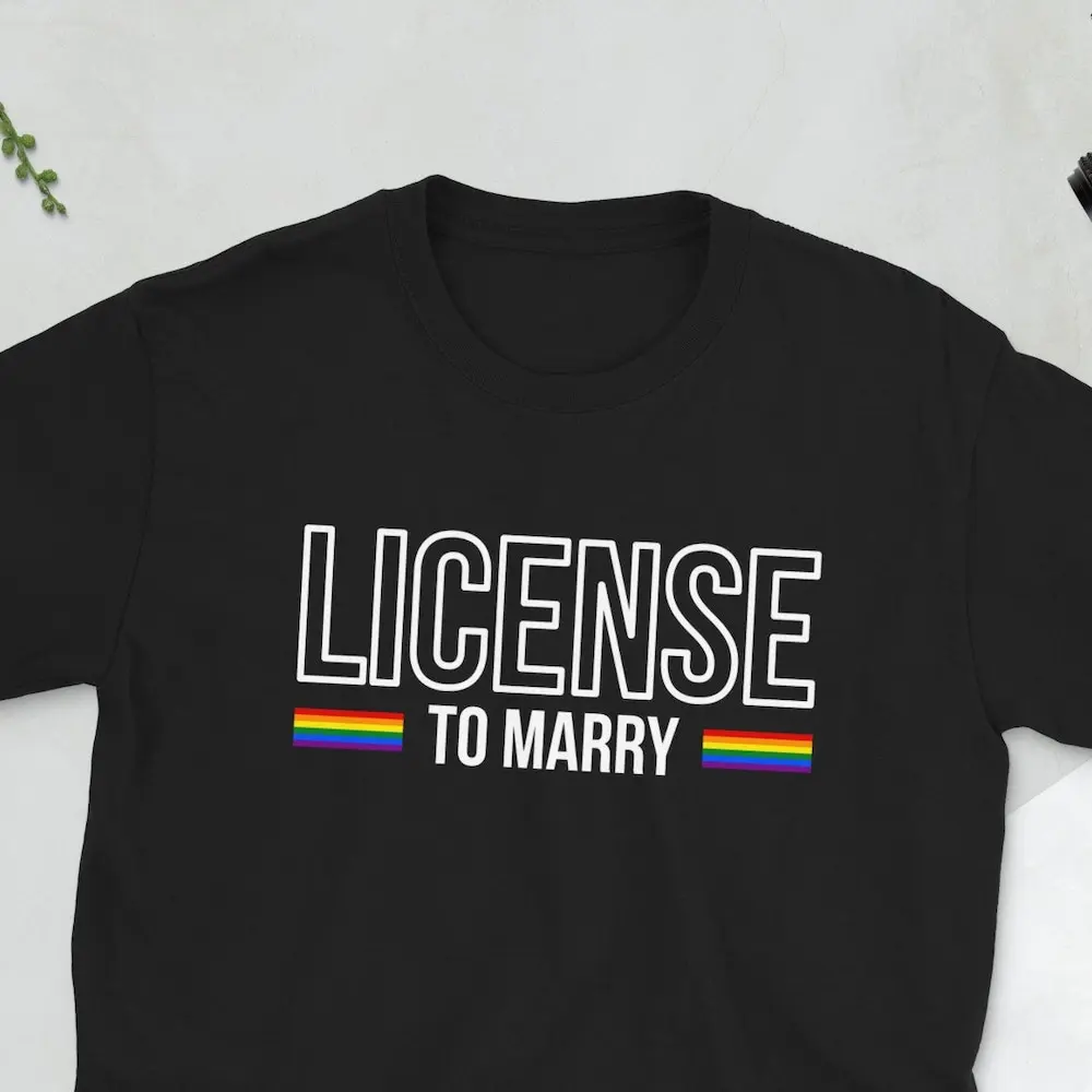 Lgbt Wedding Officiant T Shirt For Man Woman License To Marry Rainbow Minister Pastor