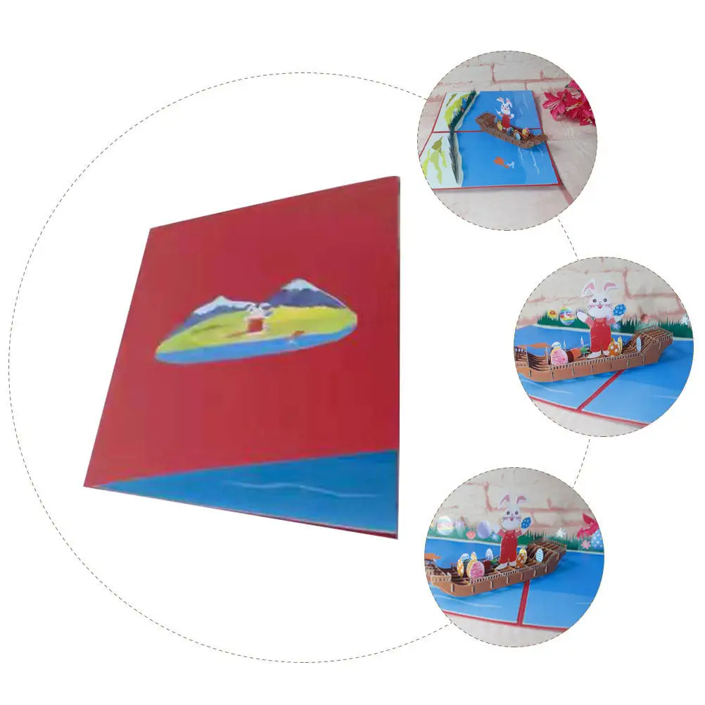

Easter Card for Friends 3D Cards Bunny Greeting Party Gift Blessing Teachers