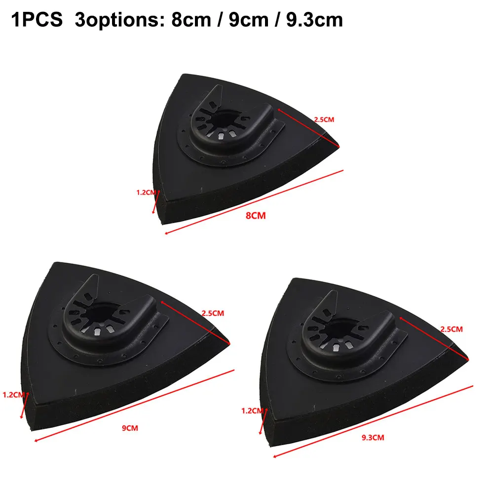 Imagem -02 - Almofadas de Lixamento Triangulares para Ferramentas Elétricas Lâminas Multiferramentas Acessórios Oscilantes Máquinas-ferramentas Dianteiras 80 mm 90 mm 93 mm