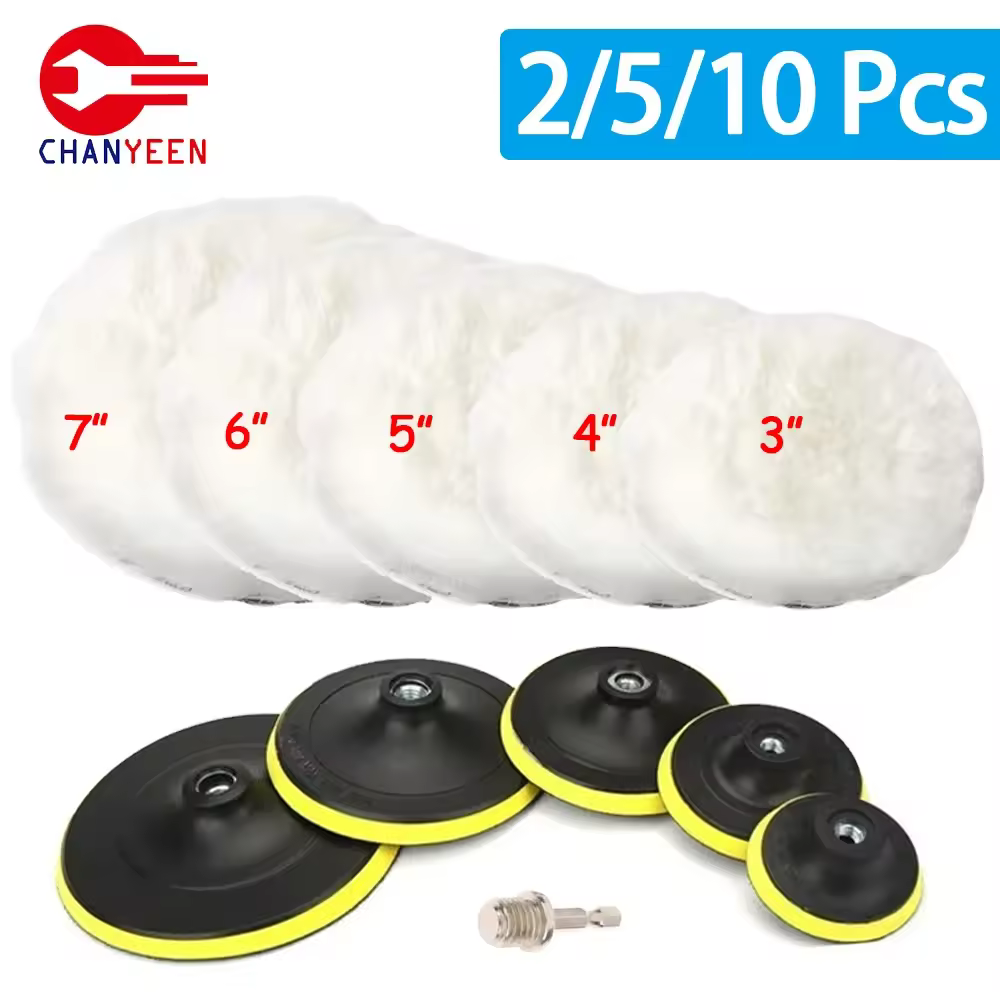 3/4/5/6/7 Inch M14 Polishing Pads Wool Felt Polishing Pad Wheel for Tile Glass Stainless Steel Car Polish Scratche Repair Tools