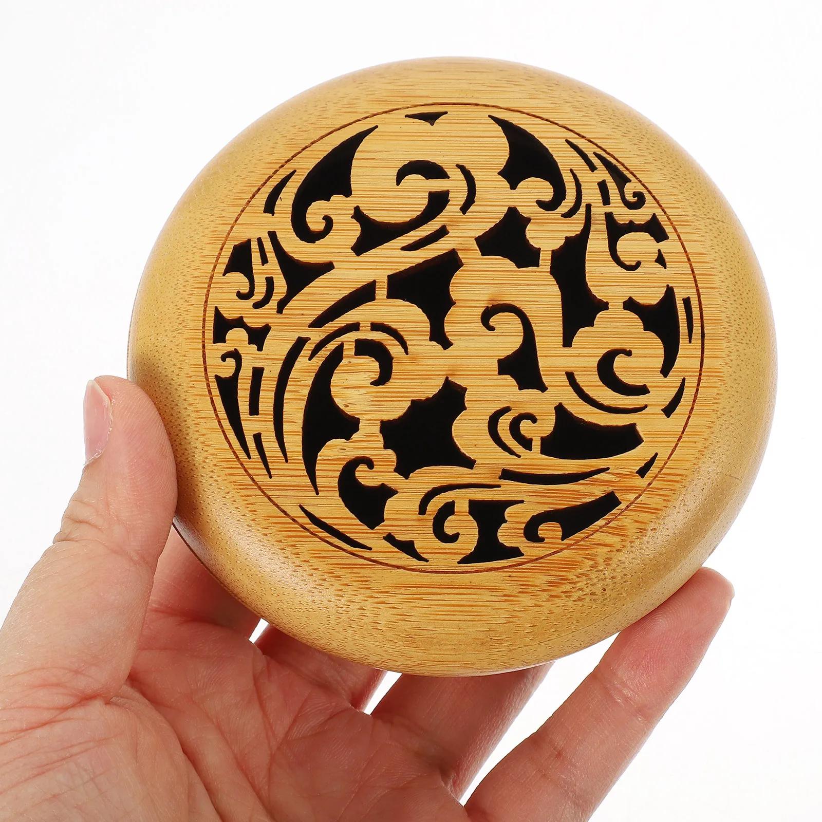 

Carved Bamboo Incense Burner Hollow Fragrance Box Desktop Decoration Long Lasting Use No Soot Floor Mess Tea Room Adornment