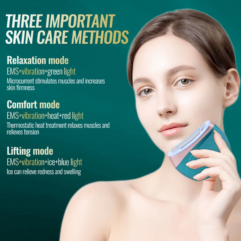 Masajeador eléctrico Gua sha multifuncional para levantamiento de rostro y cuello EMS vibración luz raspado masaje belleza Scrapi belleza