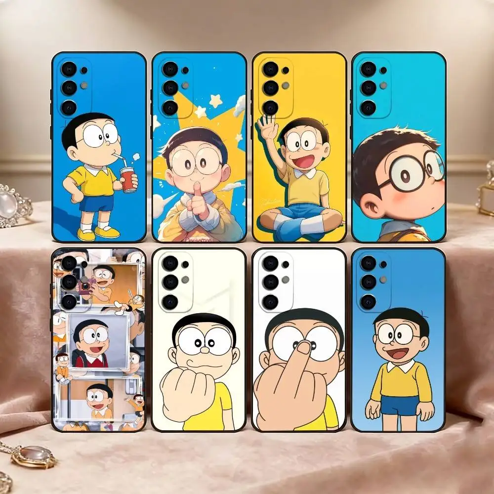 Dora-Nobita Phone Case For Samsung S25,S24,S21,S22,S23,S30,Ultra,S20,Plus,Fe,Lite,Note,10,Black Cover