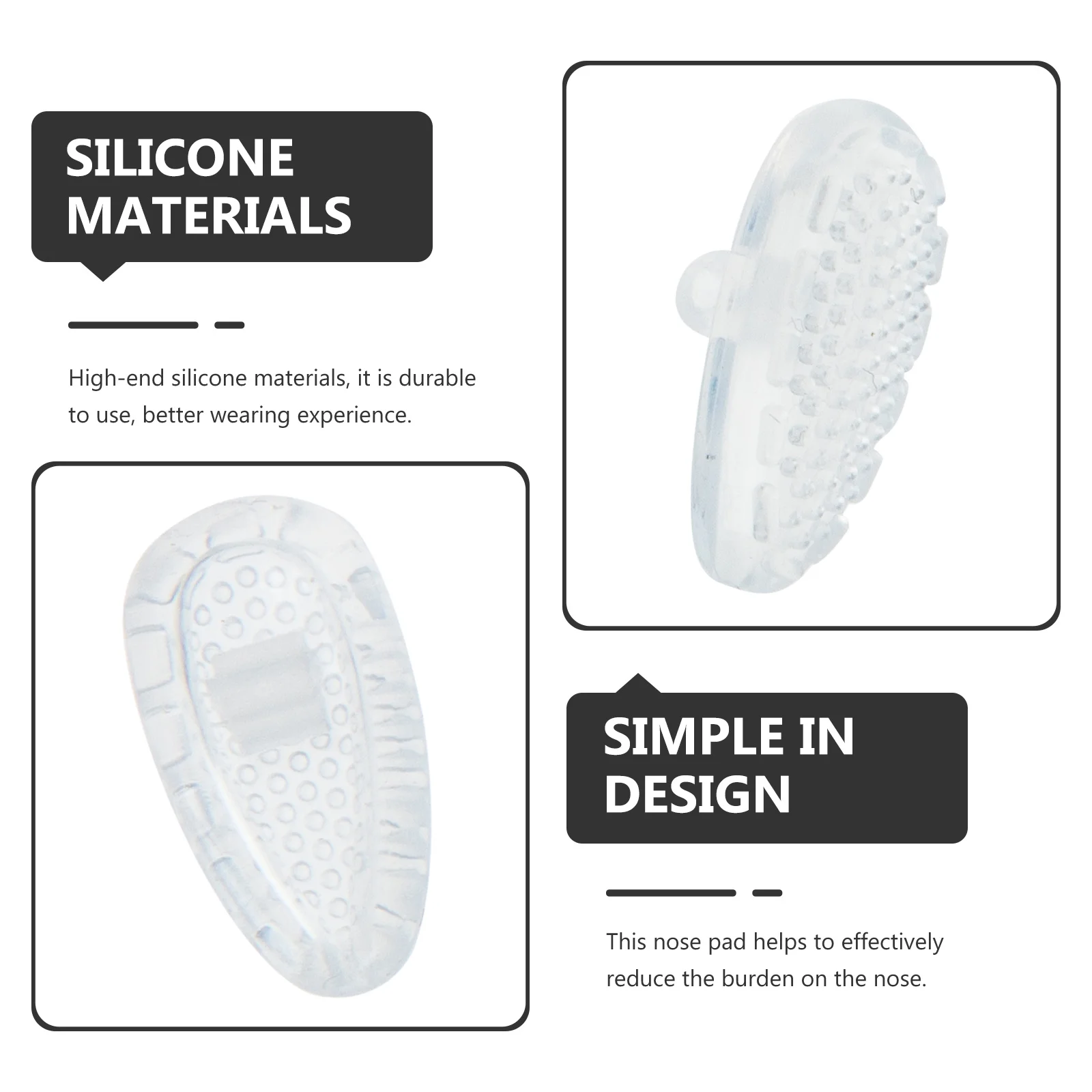 

25Pairs Professional Silicone Nose Pads Durable Anti-Slip Glasses Pads Better Wearing Experience Silicone Nose Mats