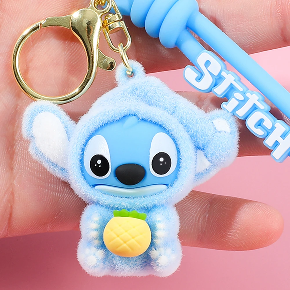 مجموعة هدايا سلسلة مفاتيح ليلو آند ستيتش ستيتش (1/4 قطع) - سلسلة مفاتيح أنمي وردية لطيفة للحقيبة أو مفاتيح السيارة - هدية عيد ميلاد للنساء والفتيات #1