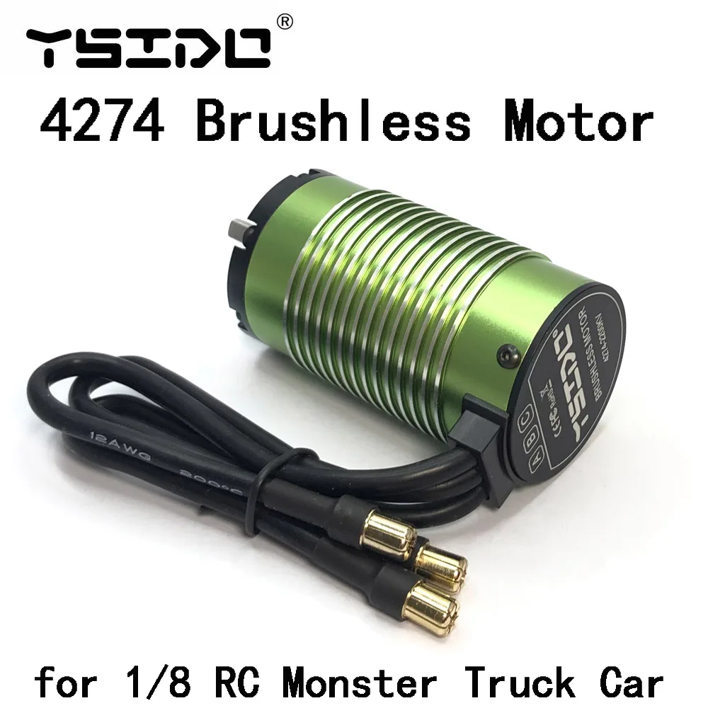 

4274 YSIDO 1:8, 1400 кв, 2200 кв, 2600 кВ, 3600 кв, бесщеточный, для 1/8 лодки, автомобиля, Monster