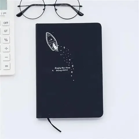 New A5 Creative DIY  Black Inner Page Sketchbook Diary for Drawing Painting Graffiti Notebook Journal