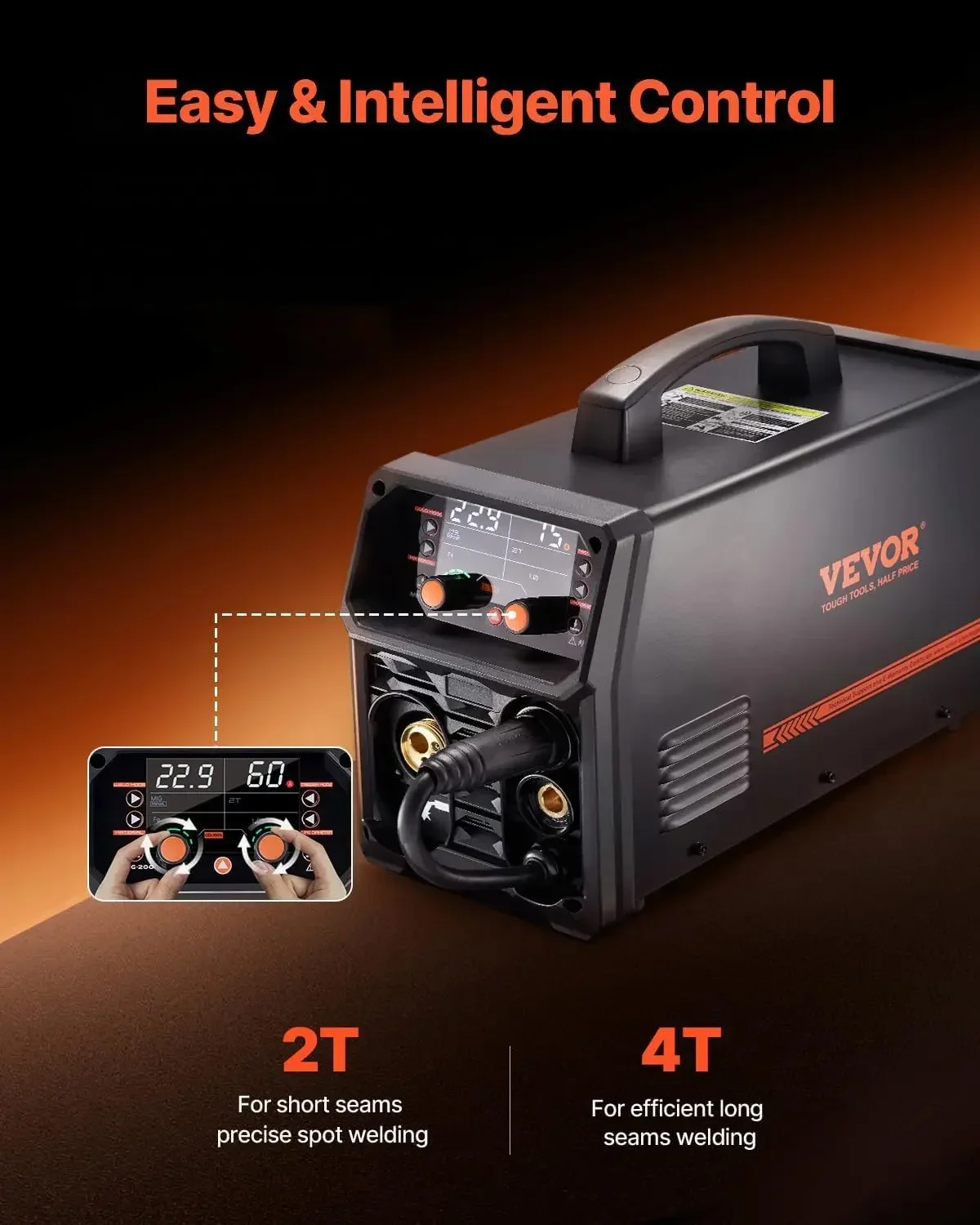 Pro MIG Welder, 200A Pluse Mig Welding Machine, 5-in-1 Multi-Functional Welder Machine MIG Pluse/Gas MIG/Flux Core MIG/Sti