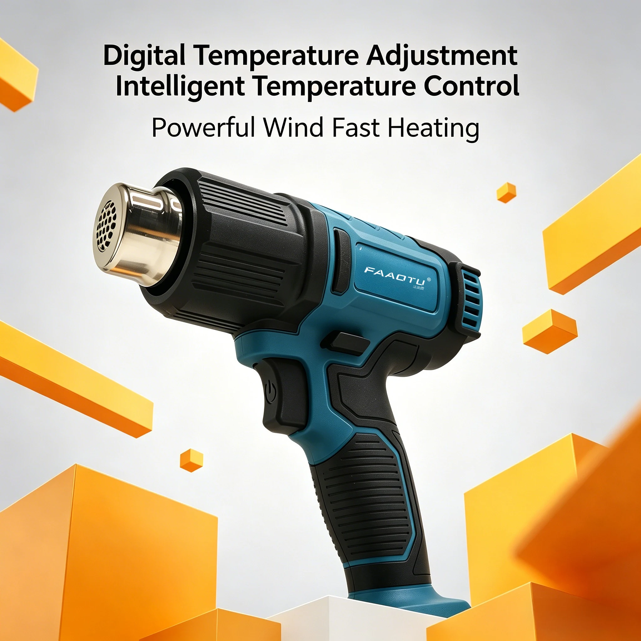 

FAAOTU Temperature Control Heat Gun 18V Cordless Handheld Hot Air Gun With LED Display Soldering Thermal Blower for MT battery