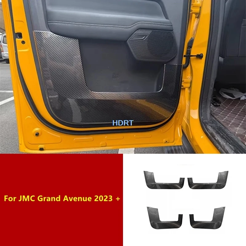 

For JMC Grand Avenue 2023 + Car Styling Door Anti Kick Plate Dust Proof Cover Protector Decoration Accessories Interior Sticker