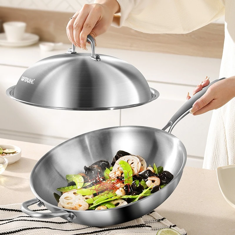 Uncoated Non-stick Pot 316L Stainless Steel Household Round Bottom Special Cooking Boiler Stove Universal