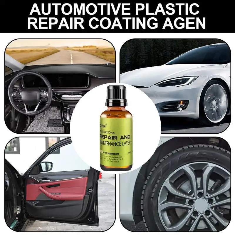 30ml Auto Long Lasting Shine Dressing For Tires Simple To Apply Car Trim Restorer Long Lasting Feature auto Curing Agent