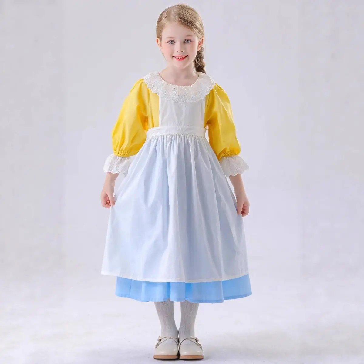 

Medieval Farmhouse Girl Costume Dress Romantic Garden Little Girl Dress Outfit Halloween Servant Women's Clothing