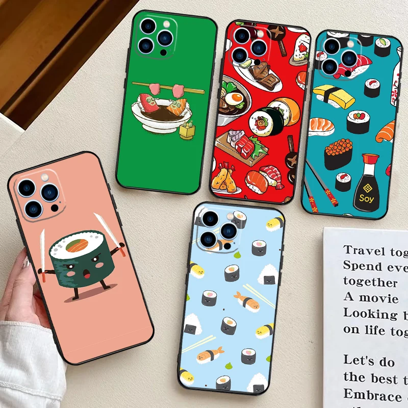 Comida de Sushi japonesa para Realme C75 C71 C55 C53 C67 C61 C33 C63 C51 C65 GT7 15 Pro 10 11 12 13 14 Pro Plus