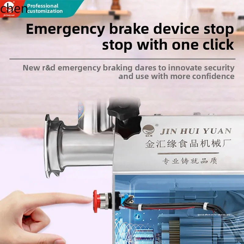 LXC meat grinder commercial high-power electric stainless steel household small multi-function automatic desktop enema machine