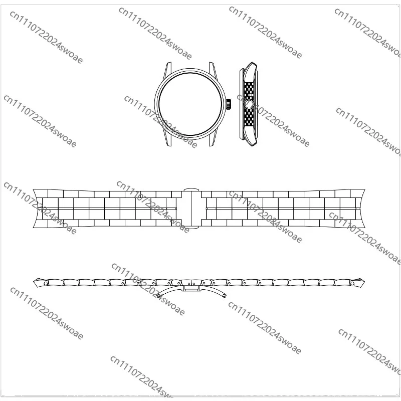 Stainless steel watch case adapted to 2824 mechanical steel case accessories waterproof watch case complete set