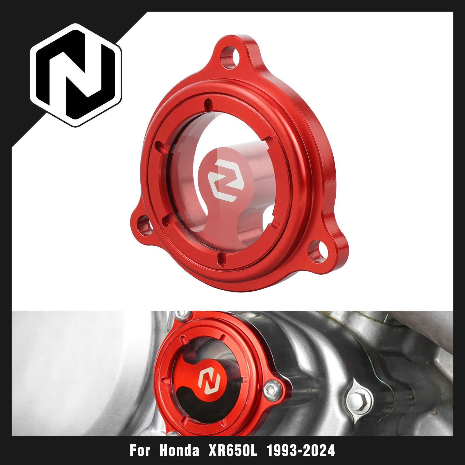 

NICECNC Engine Oil Filter Cap Cover Guard for Honda XR650L 1993-2025 2024 XR600R 1990-2000 XR 650L 650 L 600R 600 R Accessories