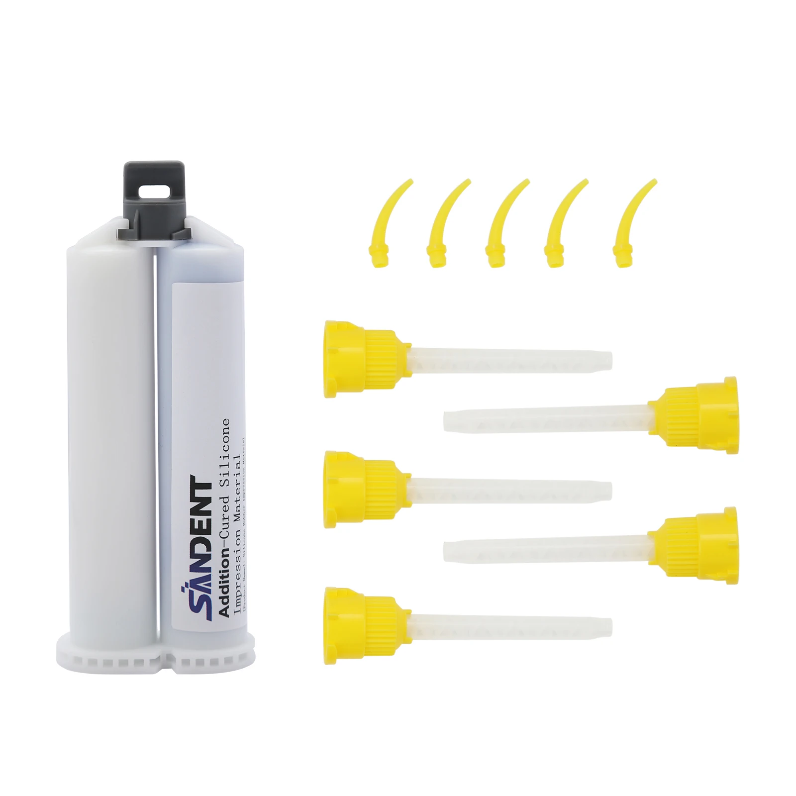 SANDENT Dental Impression Gun Mixing Dispenser Silicon Rubber Delivery Gun/Impression Material VPS Heavy/Light Body,Fast/Regular