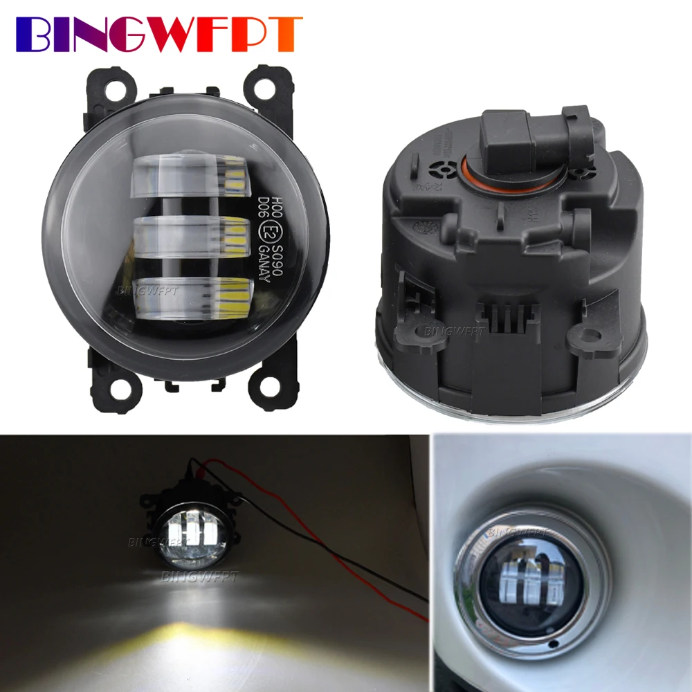 LED Car Bumper Fog Light Lamp Assembly Daytime Running DRL 12V For Renault Clio Duster Trafic Scenic Megane Twingo Kadja Lodgy