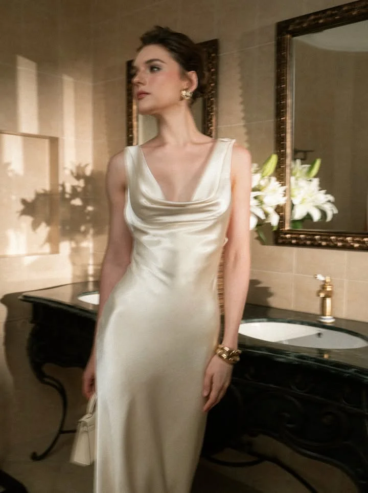 

Dubai Elegant Satin Evening Party Dresses Mermaid Vintage Formal Occasion Prom Gowns فساتين شارون سعيد سهره