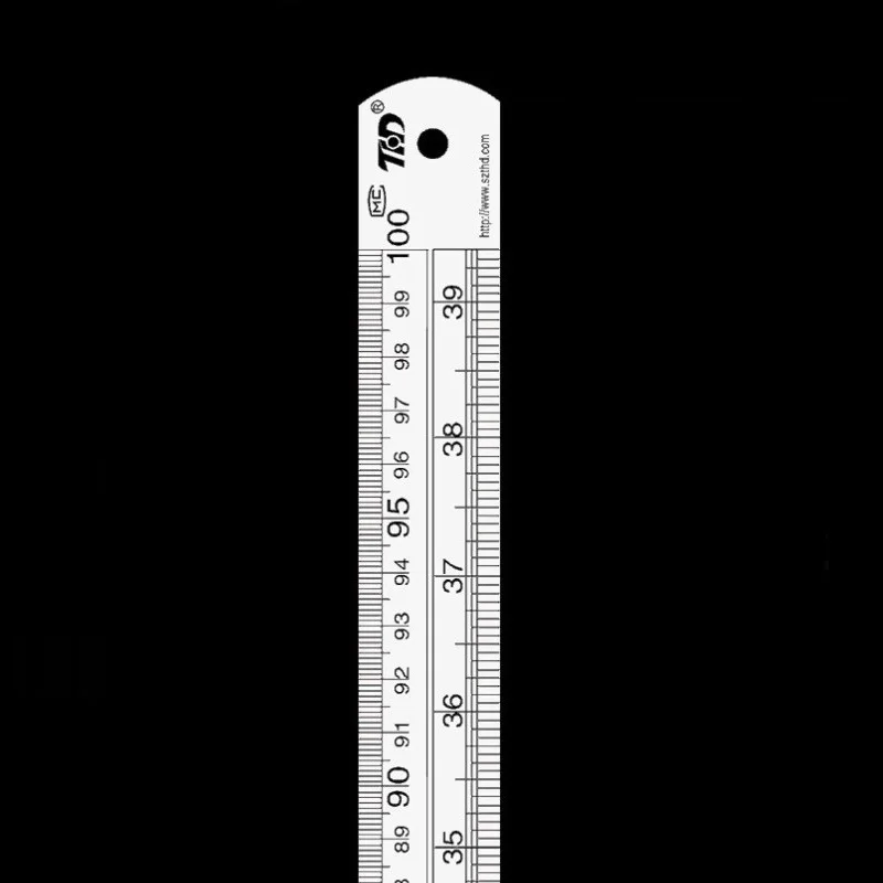 Double Side Stainless Steel Straight Ruler Metric Rule Precision Measuring Tool 15cm/6 inch 30cm/12 inch School Office Supplies