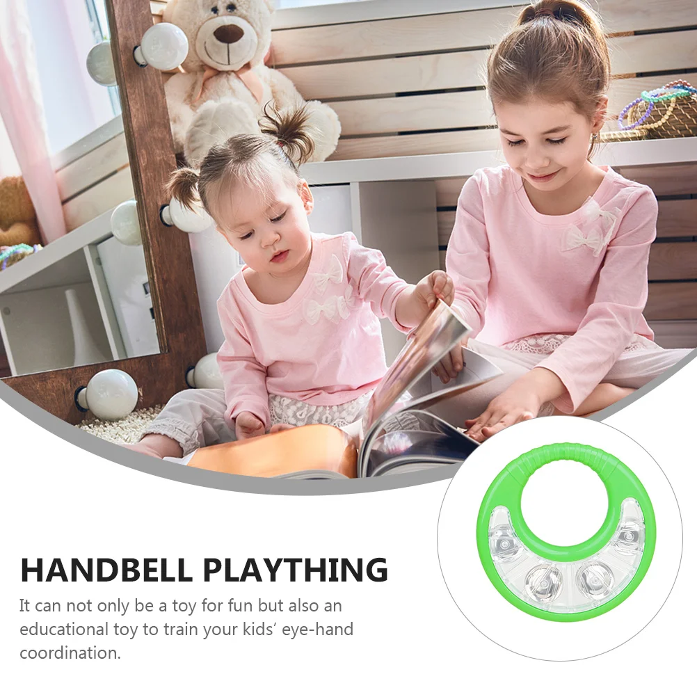 

Flower Drum Circle Rattle Hand Bell Percussion Plaything For Abs Safe Material Aluminum Alloy Loud Sound