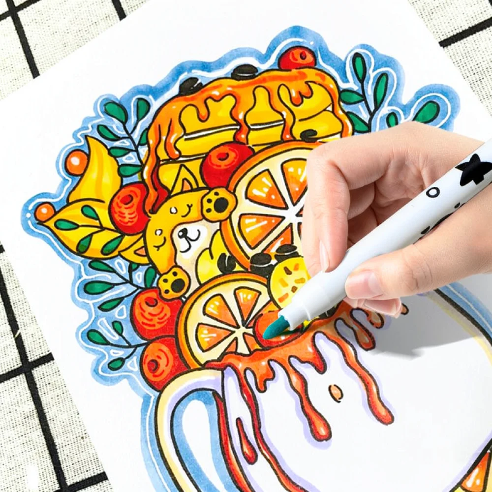 For For Chuchen Acrylic Paint Markers Set Vibrant Art Pens Professional Drawing Stationery Tools For Students DIY Craft Projects