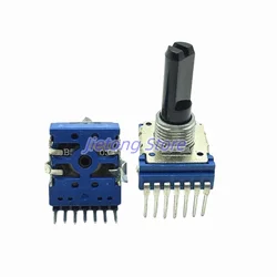 2 Stuks 7Pins Rk14 B 50K B 100K Stereo Kanaal Verticale Roterende Potentiometer B503 B104 Schachtlengte 20Mm